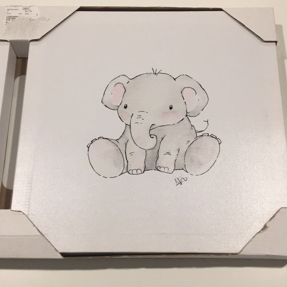 WALL ART CANVAS’ Elephant and Lion Print 12X12 - Picture 2 of 12